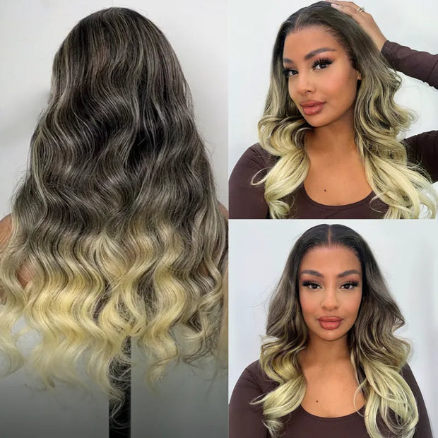 Ashimary body wave black roots with blonde balayage for black women 1 620x