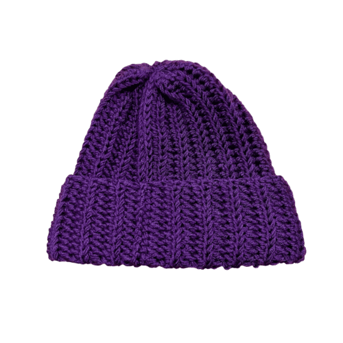 Purple Woolen Crocheted Hat